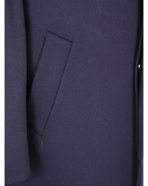 Lardini Blue Virgin Wool Single Breasted Coat for men