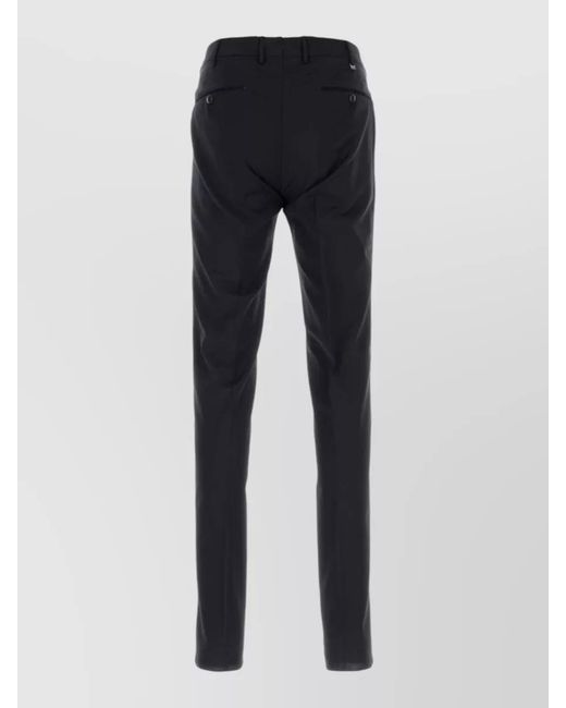 PT Torino Blue Stretch Cotton Chino Trousers Belt Loops for men
