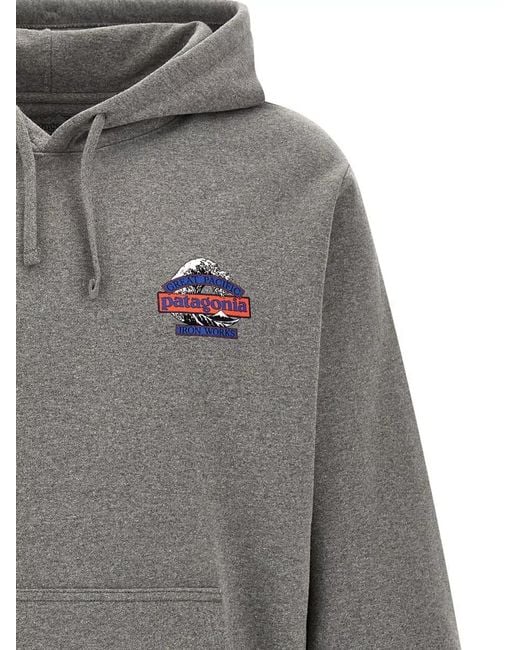 Patagonia Gray Graphic Print Hoodie for men