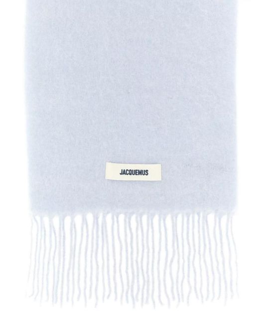 Jacquemus White Mohair Wool Scarf for men