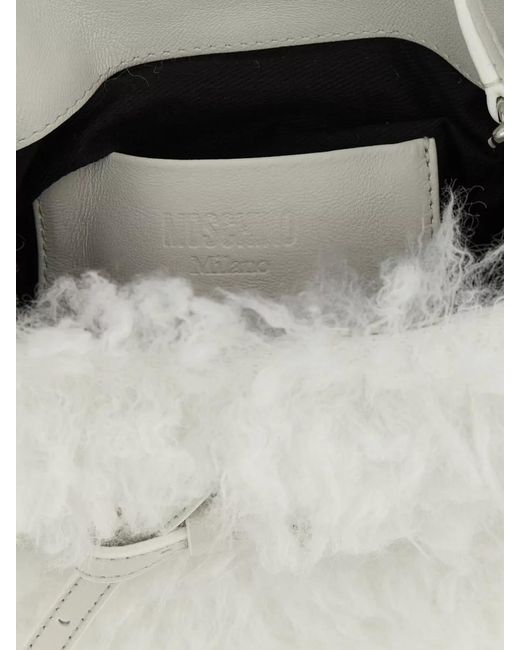 Moschino White Tie Me Small Backpack Adjustable Strap Handle