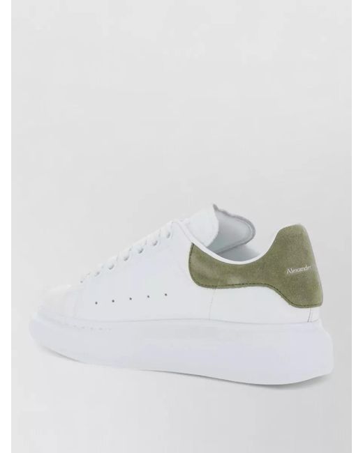 McQueen White Leather Oversized Low-Top Sneakers
