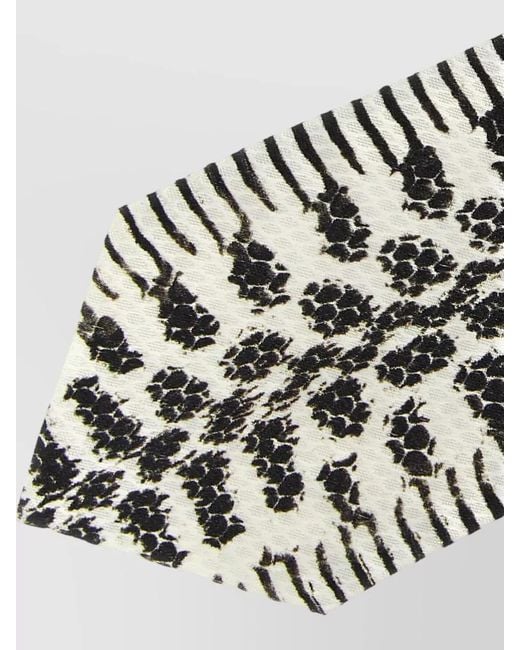 Tom Ford White Silk Snake Print Tie for men