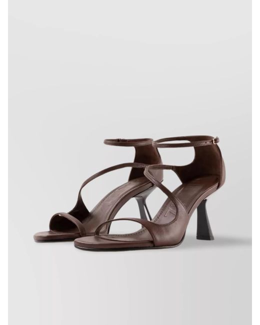 Souliers Martinez Multicolor Leather Strappy Sandals