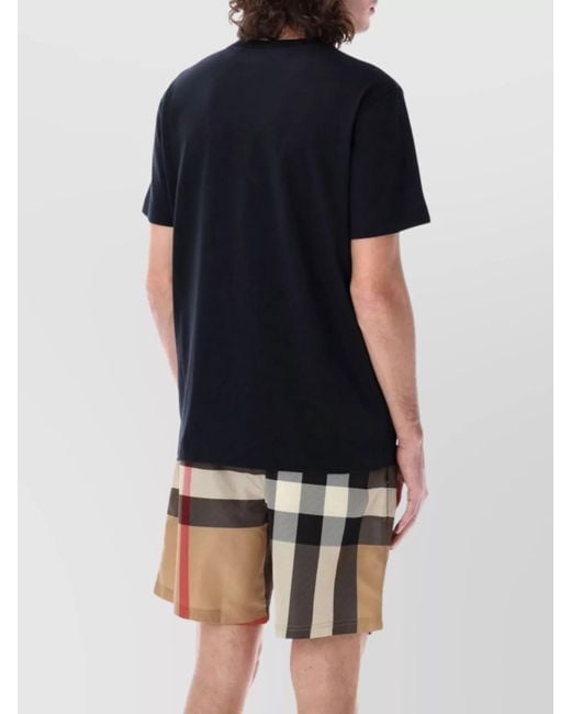 Burberry Black Crew Neck Short Sleeves T-Shirt for men