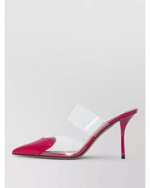 Alaïa Pink Le Coeur Mules Heart Detail Stiletto