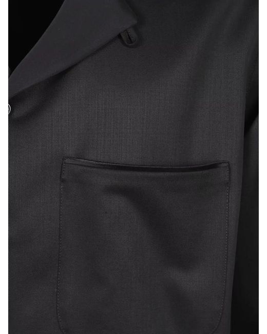 Golden Goose Deluxe Brand Black Virgin Wool Regular-Fit Camp-Collar Shirt for men