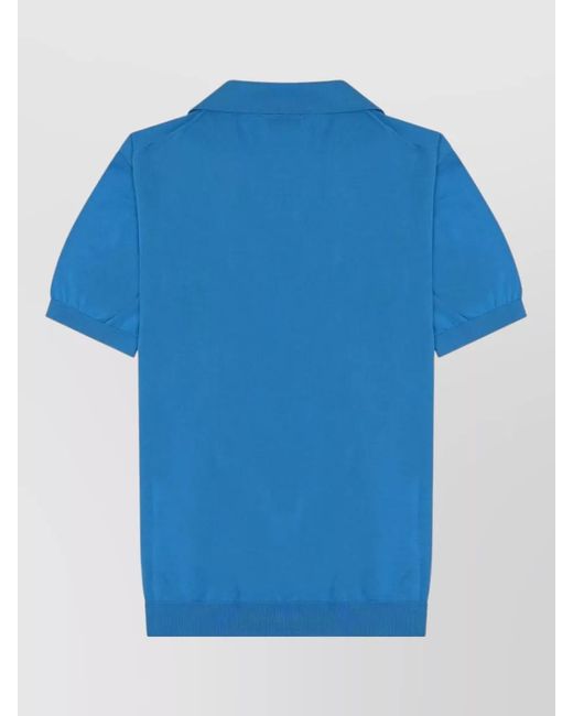 Drumohr Blue Cotton Polo Shirt for men