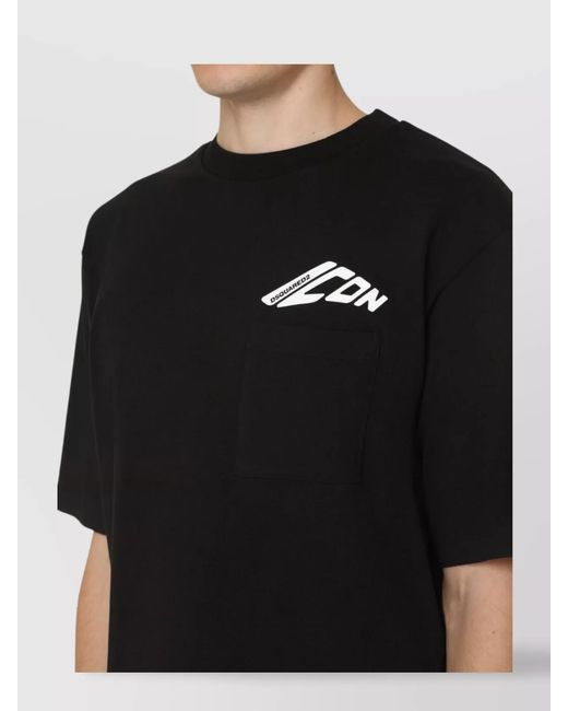 DSquared² Black Cotton Crew-Neck T-Shirt for men