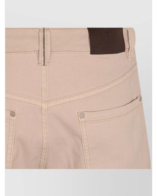 Brunello Cucinelli White Denim Straight-Leg Jeans