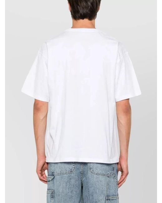 DIESEL White Cotton Jersey Relaxed-Fit Logo-Embroidered T-Boxt-Div T-Shirt for men