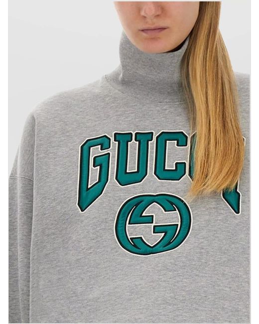 Gucci Gray Oversized Cotton Sweatshirt