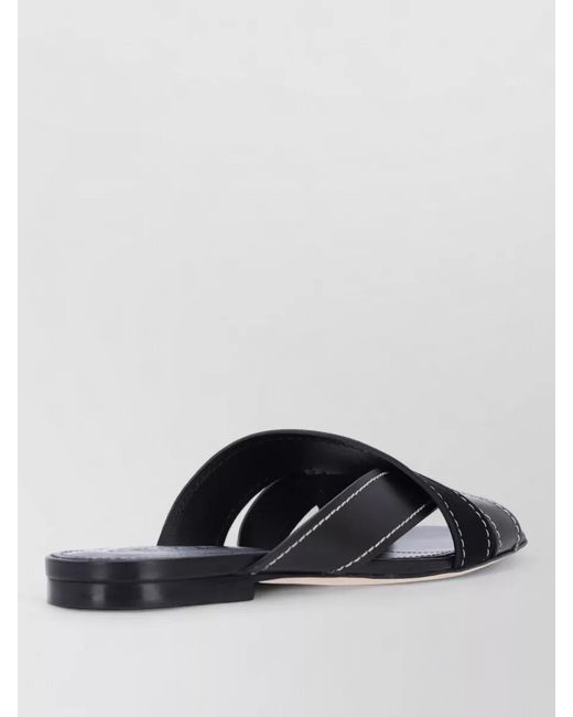 Tod's White Leather Cross-Strap Sandals