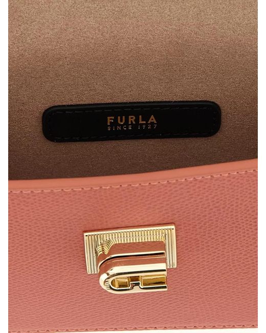 Furla Pink 1927 Mini Chain Shoulder Bag