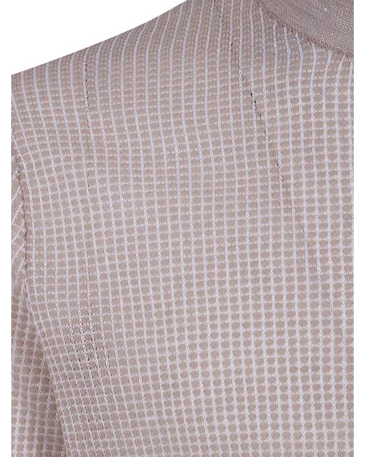 Ballantyne Gray Riso Stitch Crew Neck Knit Top for men