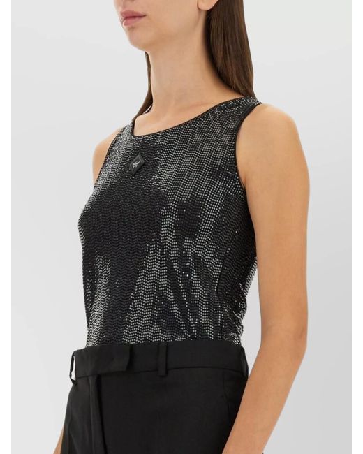 MCM Black Regular-Fit Tank Top