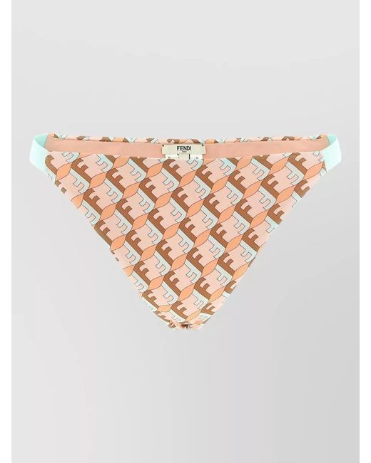 Fendi White Ff Waves Low Rise Bikini Briefs