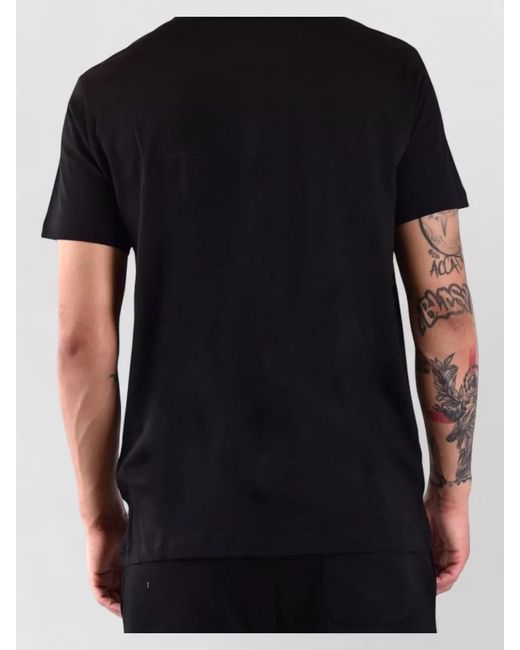 Karl Lagerfeld Black Crew Neck Graphic Print Short Sleeve T-Shirt for men