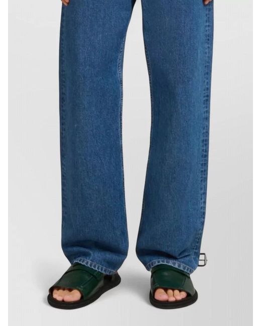 Marni Blue Cotton Wide-Leg Jeans for men