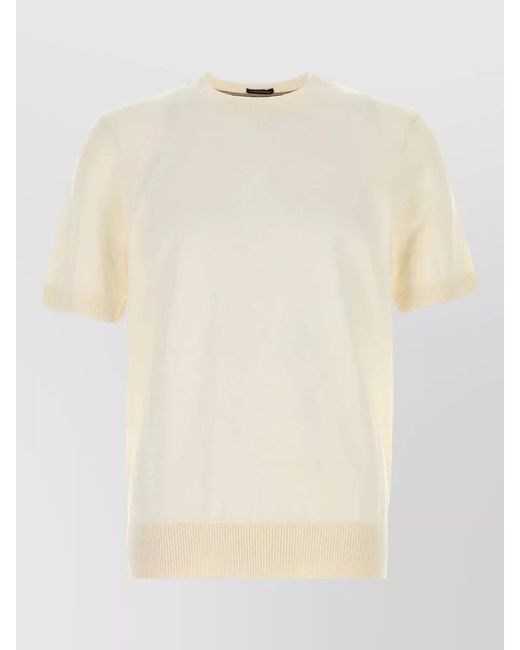 Boss Natural Cotton Sweater Short Sleeves Crew Neck for men