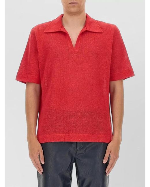 Séfr Textured Open Collar Regular Fit Shirt for men