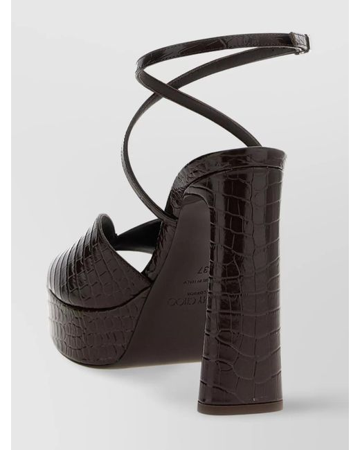 Jimmy Choo Black Leather Sandals