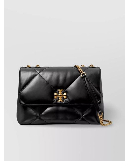 Tory Burch Black Kira Quilted Leather Shoulder Bag
