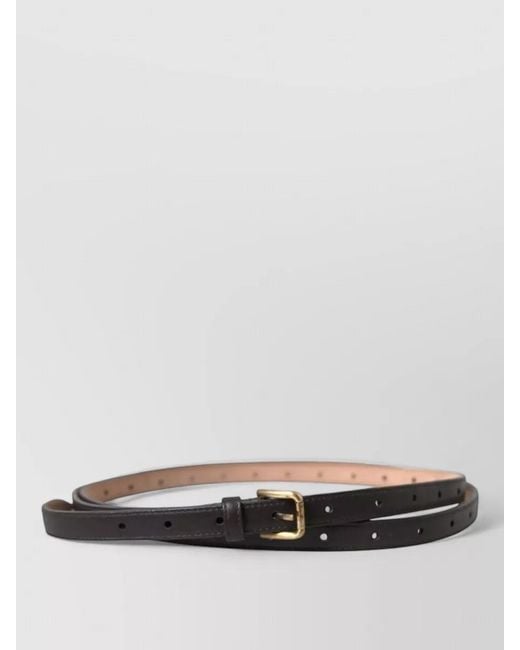 Dolce & Gabbana Black Leather Skinny Belt