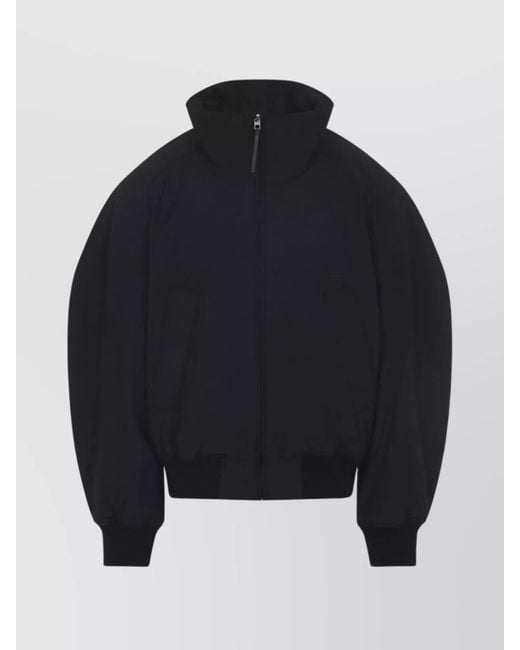 Jacquemus Blue Aero Bomber Jacket High Collar for men