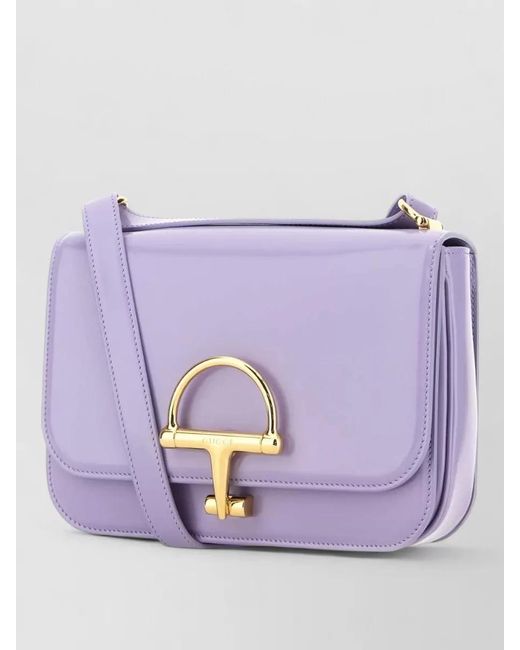 Gucci Purple Leather Crossbody Bag