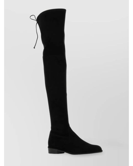 Stuart Weitzman Black Suede Over-The-Knee Boots