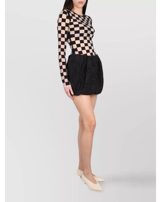 Max Mara Black Stretch Jersey Crew-Neck Long-Sleeve Blouse
