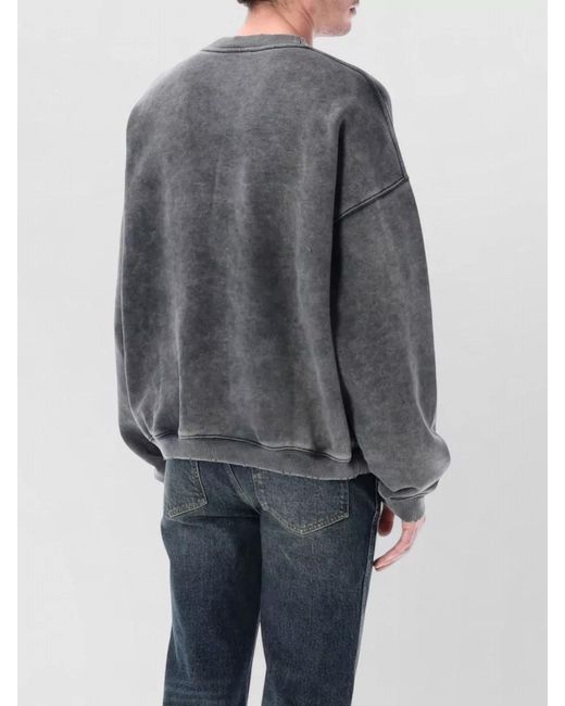 Represent Gray Cotton Relaxed-Fit Sweatshirt for men