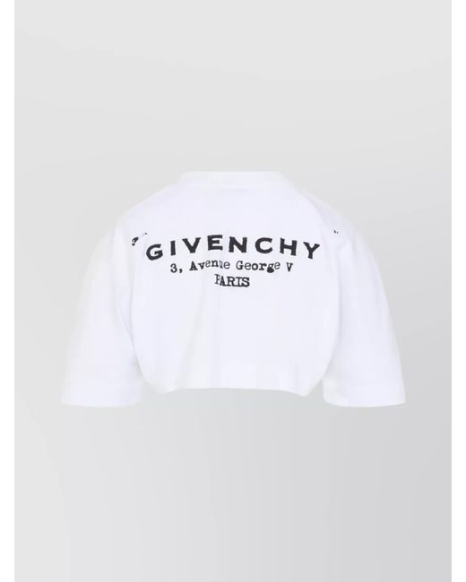Givenchy White Cotton Cropped T-Shirt