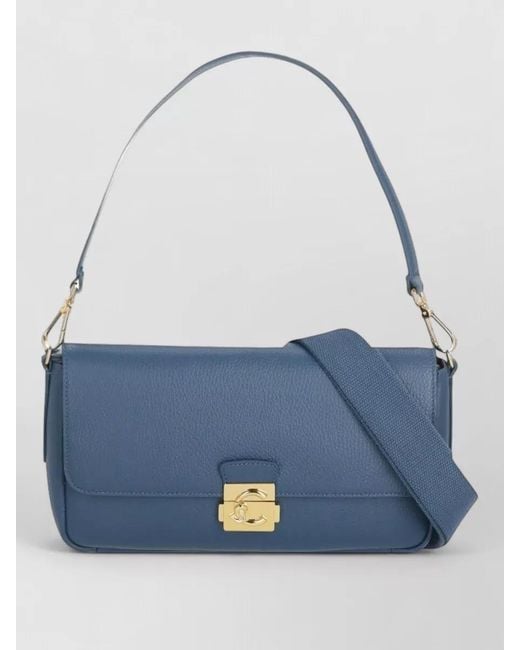 Coccinelle Blue Leather Shoulder Bag