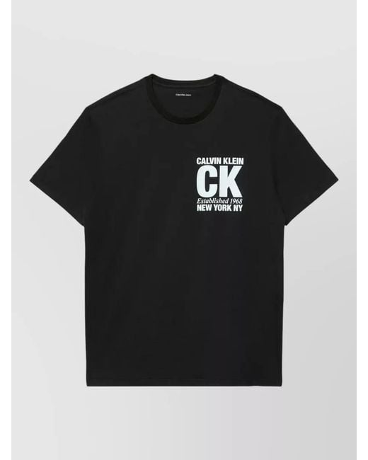 Calvin Klein Black Cotton T-Shirt for men