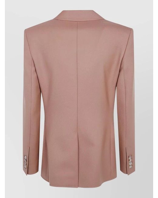 Chloé Pink Wool Single-Breasted Straight-Cut Blazer