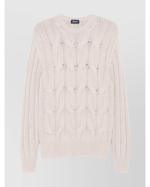Drumohr Pink Cable-Knit Jumper for men