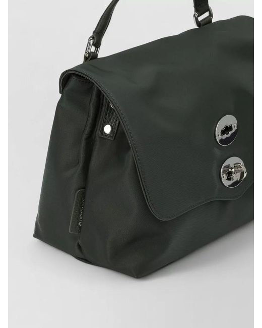 Zanellato Black Shoulder Bag Top Handle Adjustable Strap Hardware