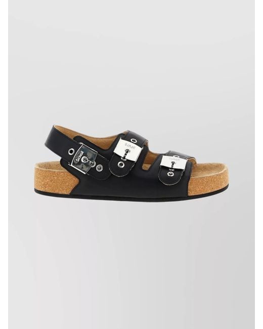 Balenciaga Metallic Scholl Collaboration Sandals Cork Sole for men