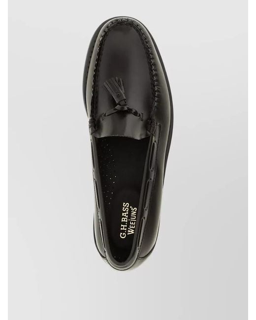 G.H.BASS Gray Weejuns Larkin Tassel Leather Moccasin Loafers for men