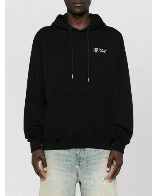 Off-White c/o Virgil Abloh Black Logo Detail Skate Hooded Sweatshirt for men