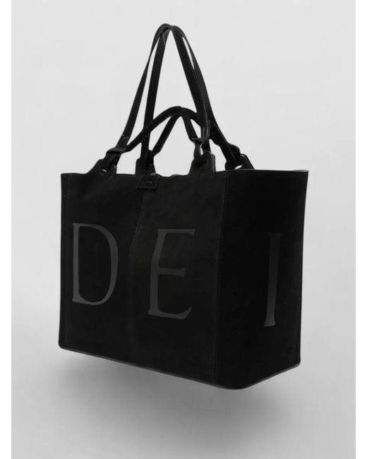 Casadei Black Leather Tote Bag