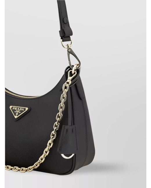 Prada Black Re-Edition Mini Leather Shoulder Bag