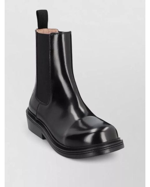 Bottega Veneta Black Leather Chelsea Boots