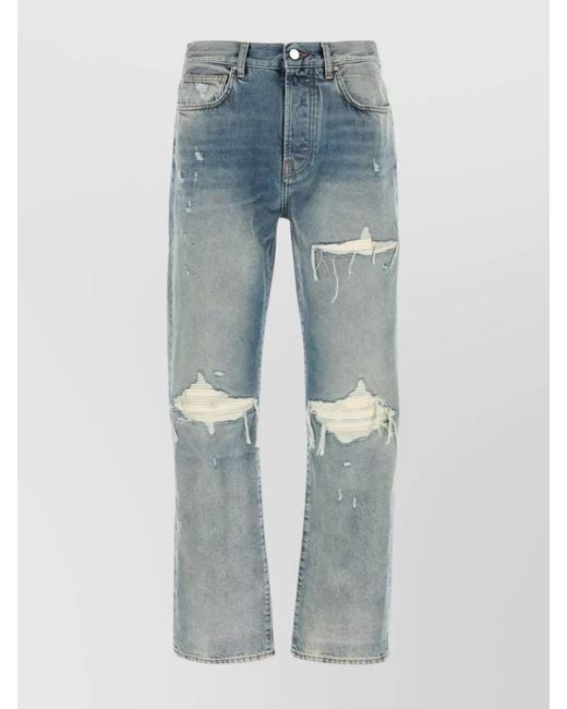 Amiri Blue Denim Straight-Leg Jeans for men