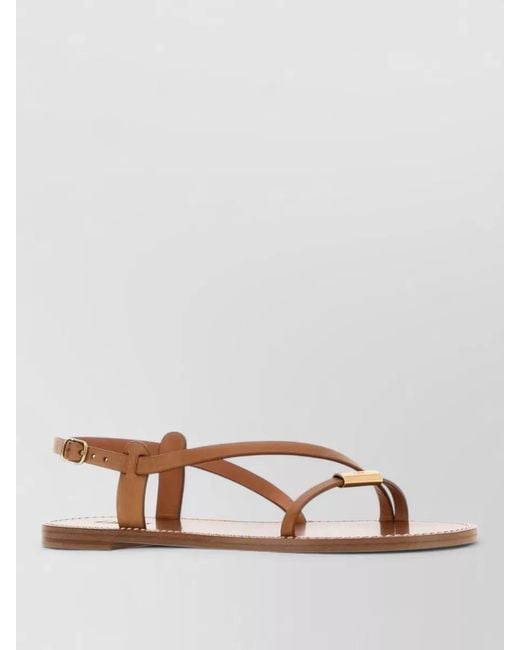 Chloé Brown Leather Sandals