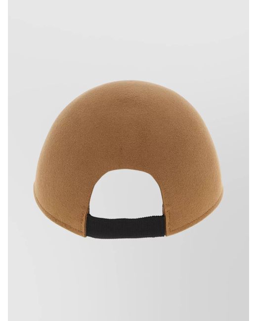 Maison Michel Natural Wool Tiger Cap
