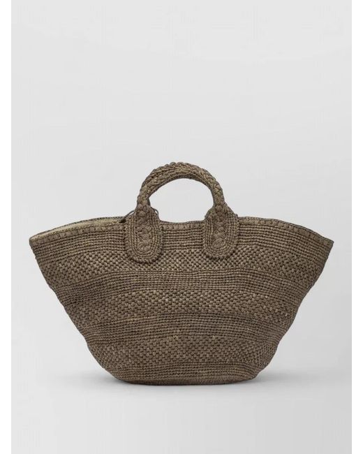 IBELIV Multicolor Beach Bag Handbags Braided Handles Texture