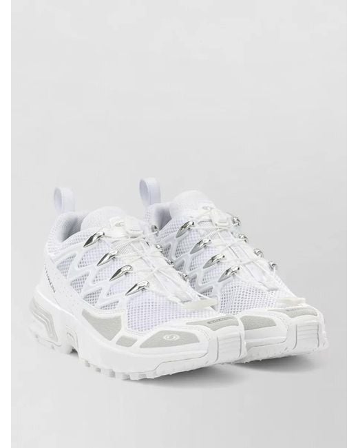 Salomon White Synthetic Acs+Og Low-Top Sneakers for men